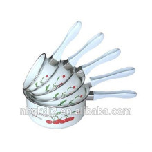 enamel sauce pan milk pot cookware set with single handle